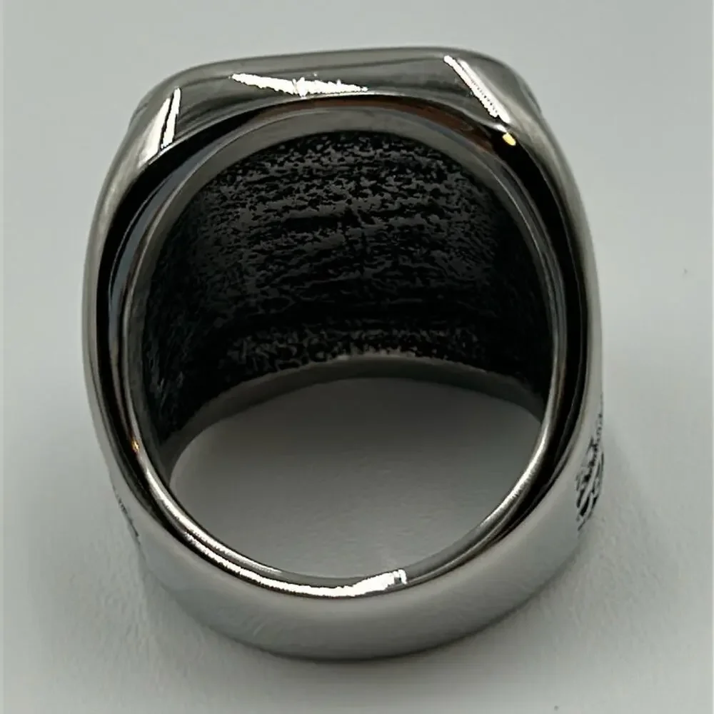 Black Handmade Natural Stone Men's Ring Size 11.5 NWT